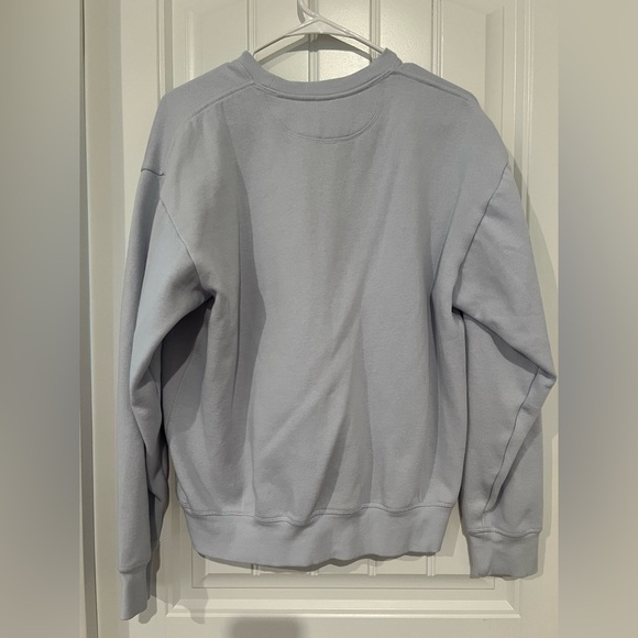 VS PINK Ivy Fleece Classic Bling Crew Sweatshirt – Light Blue, Size Medium - Picture 9 of 10
